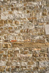Stone brick wall in loft style