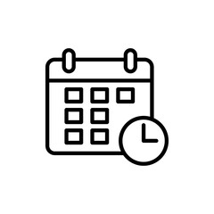 Calendar icon vector. Calender sign and symbol. Schedule icon symbol