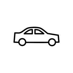 Naklejka premium Car icon vector. car sign and symbol. small sedan