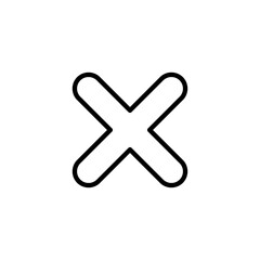 Obraz premium Close icon vector. Delete sign and symbol. cross sign