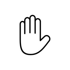 Obraz premium Hand icon vector. hand sign and symbol. palm