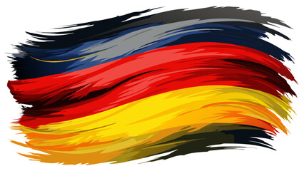 Fototapeta premium Germany flag in abstract brush stroke style as vector graphic isolated