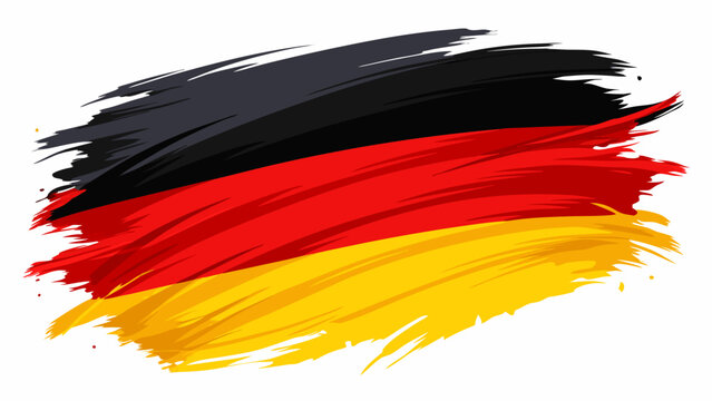 Germany flag in abstract brush stroke style as vector graphic isolated