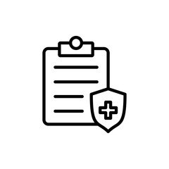 Medical insurance icon vector. health insurance sign and symbol