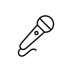 Microphone icon vector. karaoke sign and symbol