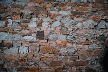 Stone brick wall in loft style