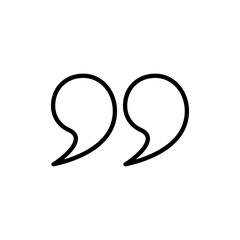 Quote icon vector. Quotation mark sign and symbol