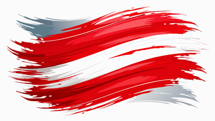 Poland flag in abstract brush stroke style as vector graphic isolated