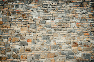 Stone brick wall in loft style