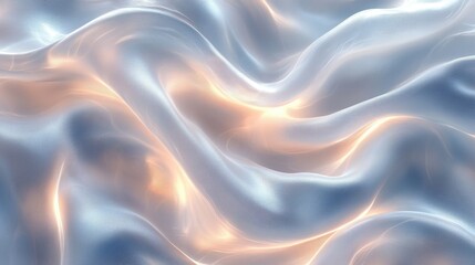 Obraz premium Abstract flowing fabric with soft lighting and smooth textures.