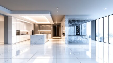 A visual comparison of an enclosed vs. open-plan kitchen and dining area.