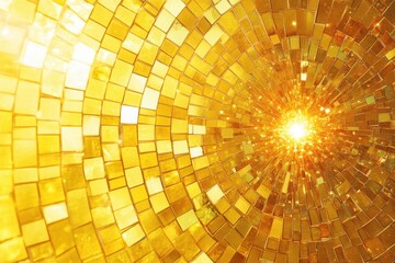 Abstract representation of a radiant golden mosaic pattern background