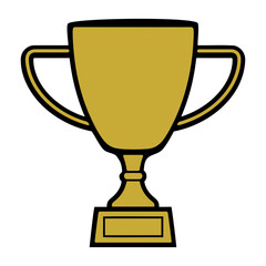Gold Trophy Cup Illustration