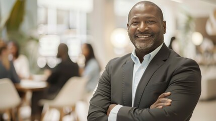 Fototapeta premium Confident African American Businessman Portrait