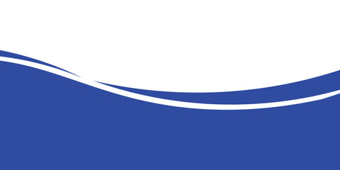 Vector blue line background curve element with white space for text and message design, overlapping layers, vector