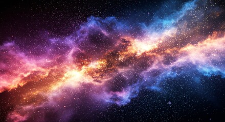 Abstract particle clouds with glowing and transparent elements