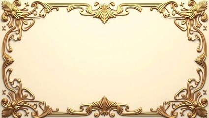 Sacred Ramadan Frame – Baroque Golden Frame with Floral Motifs & Scrollwork 