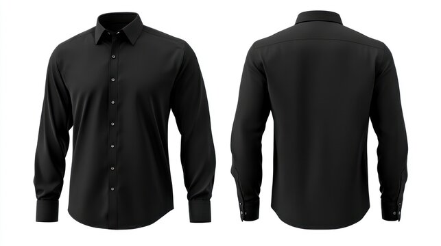Black Dress Shirt Mockup