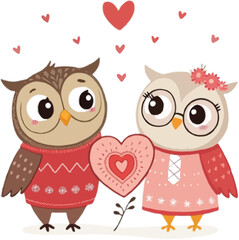 Owls Couple valentine’s day