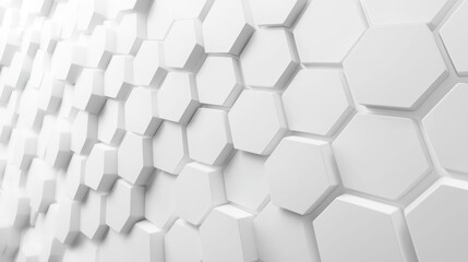 Naklejka premium Abstract White Hexagon Pattern