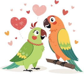 Parrots Couple valentine’s day