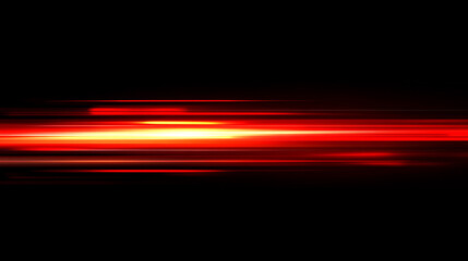 A dynamic red light streaks across a black background, symbolizing speed and technological advancement. This motion blur captures the essence of rapid movement, chaos, and futuristic energy.

