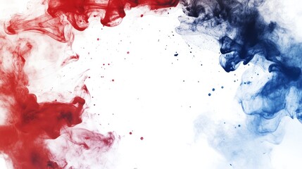 Obraz premium Abstract Red and Blue Ink Swirls