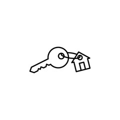 house key icon thin line outline sign