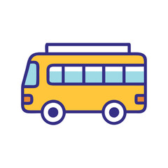 School bus transportation illustration