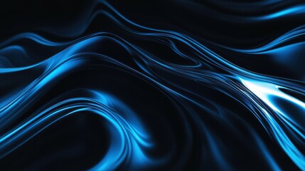 Obraz premium Abstract Blue Swirling Waves