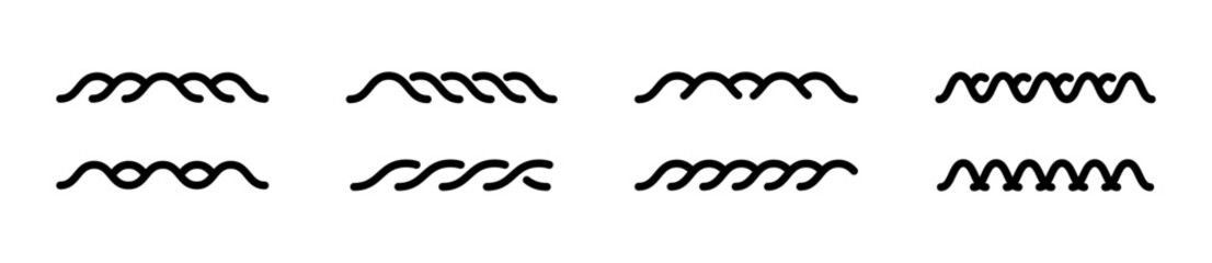 Waves line set. Waves collection. Water waaves vector illustration. Wave icon set