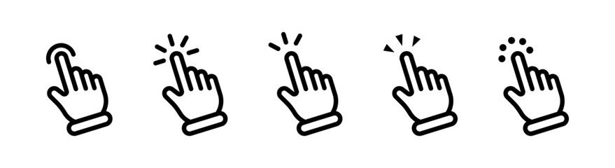 Hand Cursor icons. Click Cursor icons. Pointer cursor сomputer mouse icon. Clicking cursor. Hand click icons. Computer mouse cursor click.