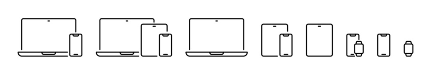 Device line icons. Linear devices