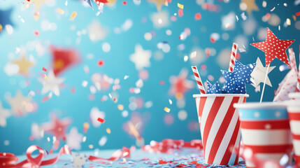 Obraz premium American Independence Day Celebration Table Decor Ideas