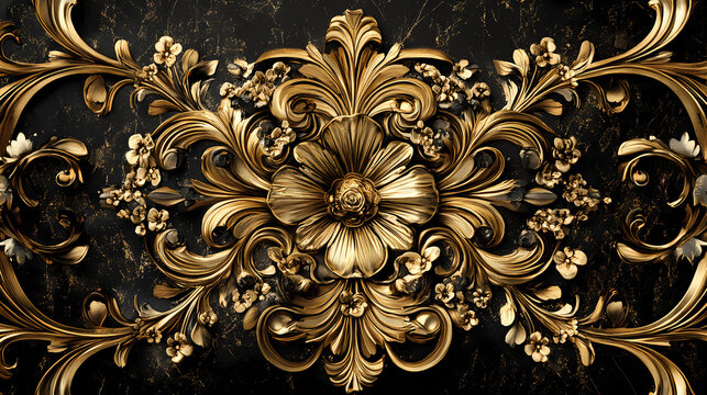 Gilded opulence background with luxurious gold texture for a glamorous look wide-angle. Gilded Opulence. Illustration