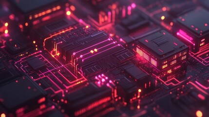 Obraz premium Abstract Futuristic Technology Circuit Board Design