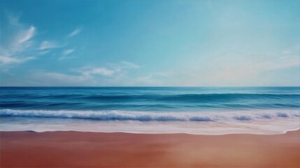 Fototapeta premium Calm Ocean Waters Under a Clear Blue Sky