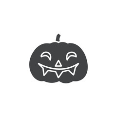 haloween pumpkin icon simple thin line vector