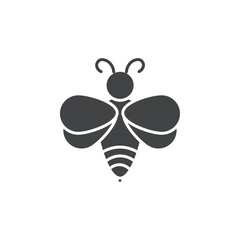 Fototapeta premium honey bee icon simple thin line vector