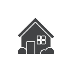 house icon simple thin line vector