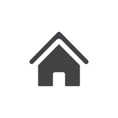 house icon simple thin line vector