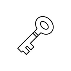 key icon symbol in black white isolated