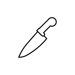 knife icon symbol in black white isolated
