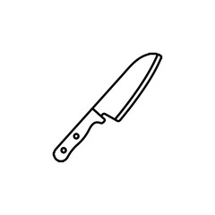 knife icon symbol in black white isolated