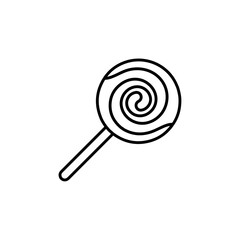 lolipop icon symbol in black white isolated