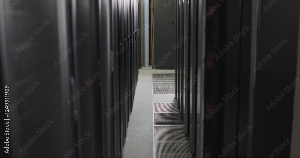 Poster image of server racks in data center representing modern cloud computing technology