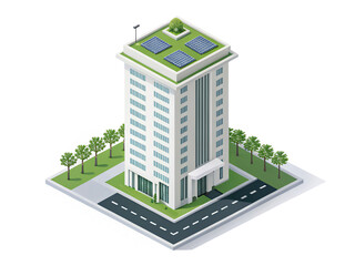 green house with city