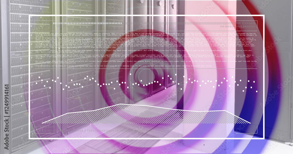 Poster image of digital data processing over computer servers