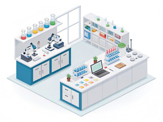 Obraz premium isometric view of a factory