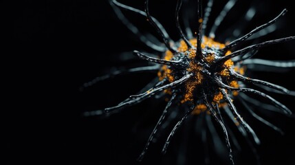 Obraz premium A virus on dark background. 